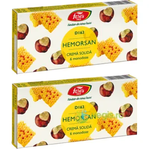 Pachet Hemorsan Crema Solida (D163): 2 x 6 monodoze