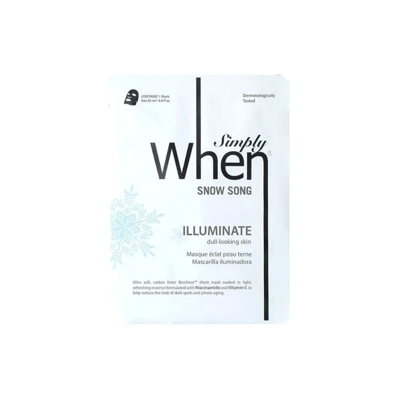 Masca faciala pentru luminozitate cu vitamina C si niacinamida Snow Song, 23ml, Simply When — preț și oferte