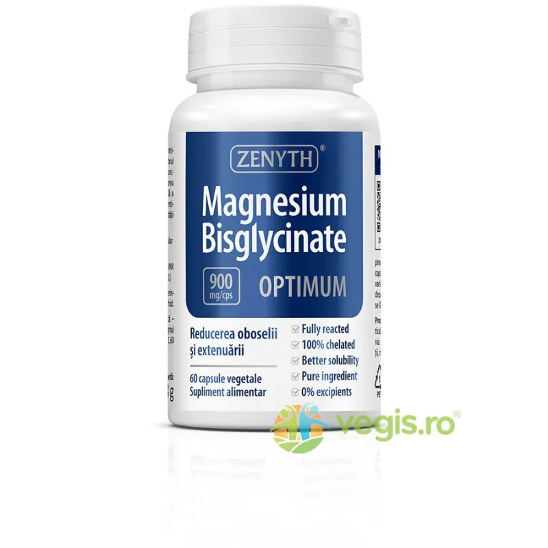 Magnesium Bisglycinate Optimum (Magneziu Bisglicinat Optim) 60cps Zenyth — preț și oferte