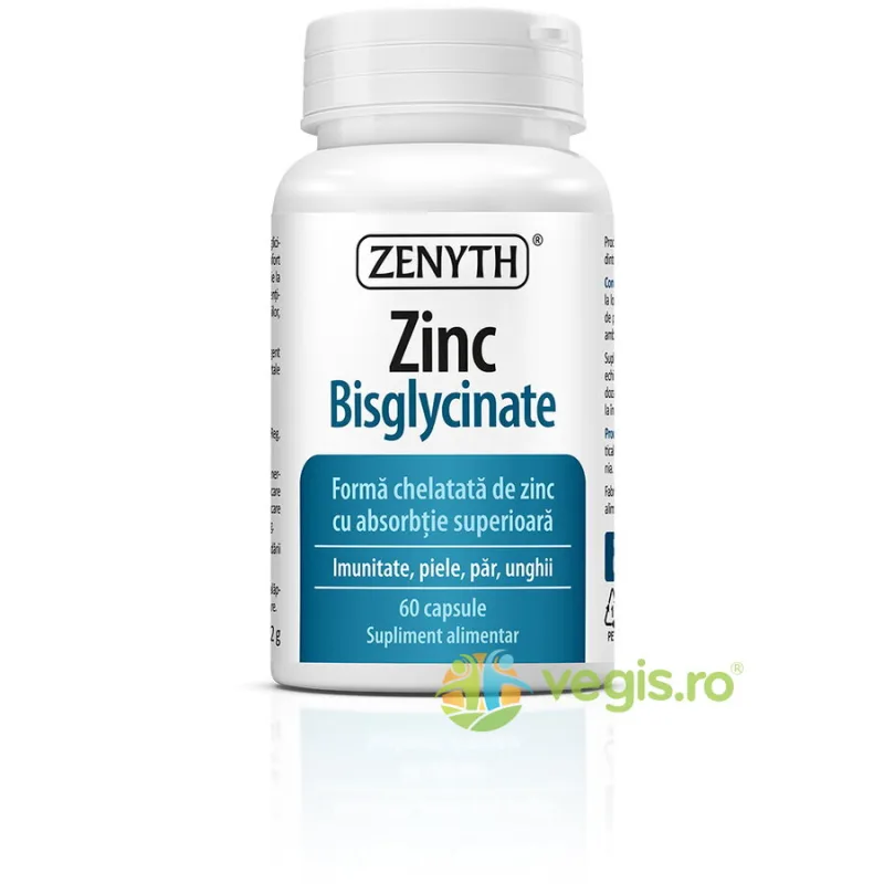 Zinc Bisglycinate (Zinc Bisglicinat) 60cps Zenyth — preț și oferte