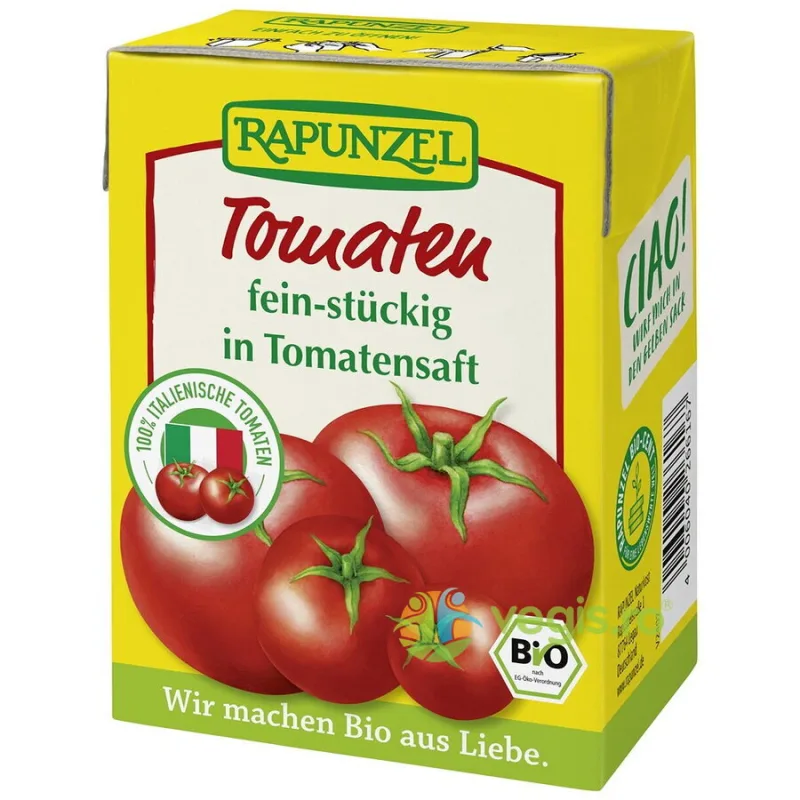 Sos de Tomate cu Bucati Fine de Rosii Ecologic/Bio 390g Rapunzel — preț și oferte