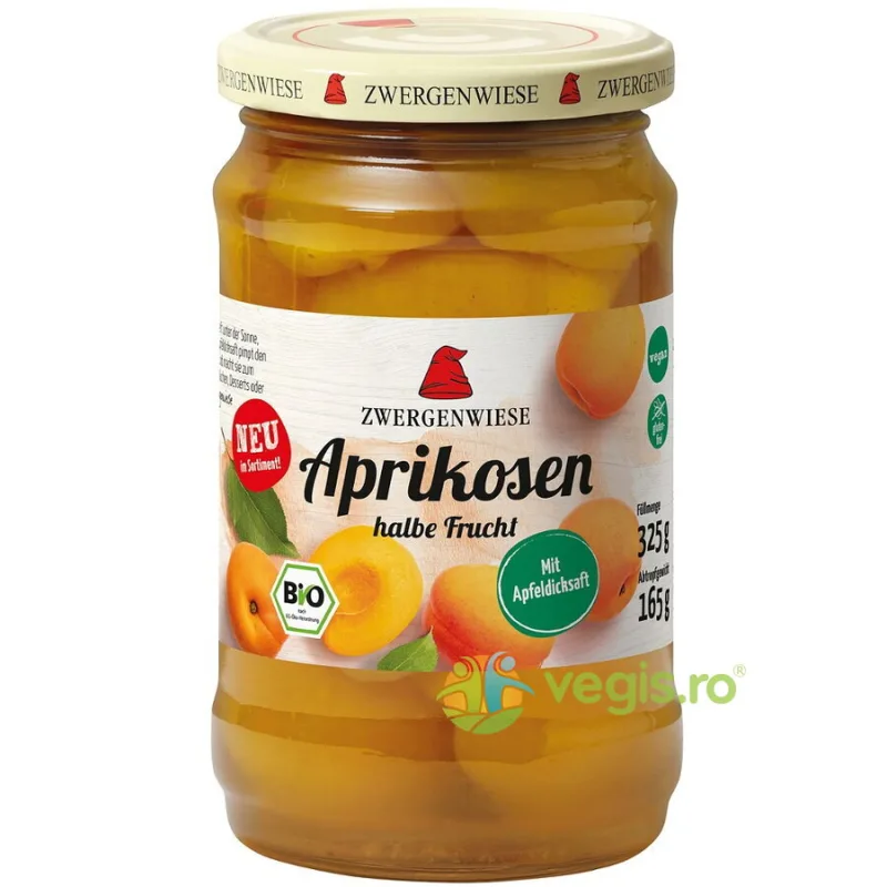 Compot de Caise Jumatati fara Gluten Ecologic/Bio 325g ZWERGENWIESE — preț și oferte