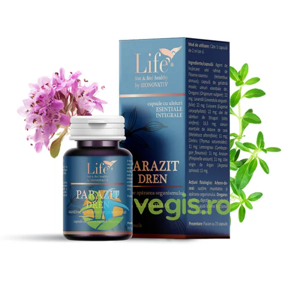 Parazit Dren (Capsule cu uleiuri Esentiale) 15cps BIONOVATIV — preț și oferte