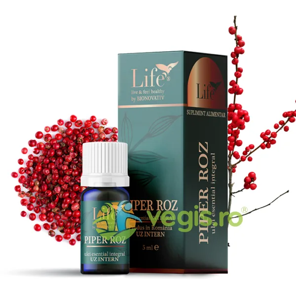 Ulei Esential Integral de Piper Roz pentru Uz Intern 5ml BIONOVATIV — preț și oferte