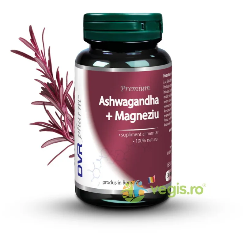 Ashwagandha + Magneziu 30cps DVRPharm — preț și oferte