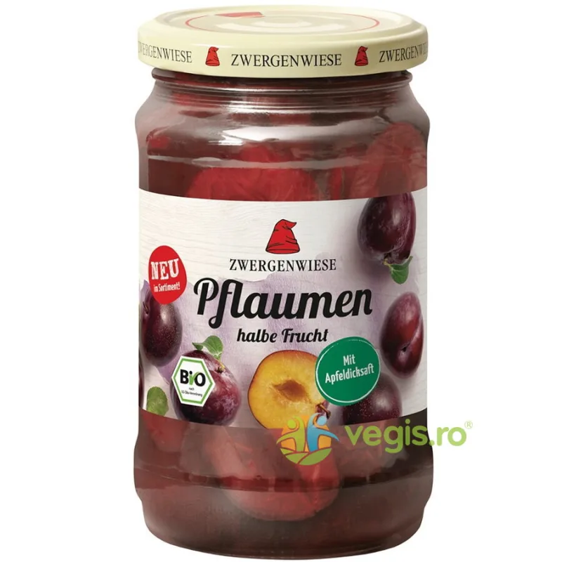 Compot de Prune Jumatati fara Gluten Ecologic/Bio 360g ZWERGENWIESE — preț și oferte