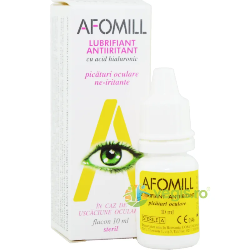 Umectant Lubrifiant (Lacrimi Artificiale) - Picaturi Oculare 10ml AFOMILL — preț și oferte
