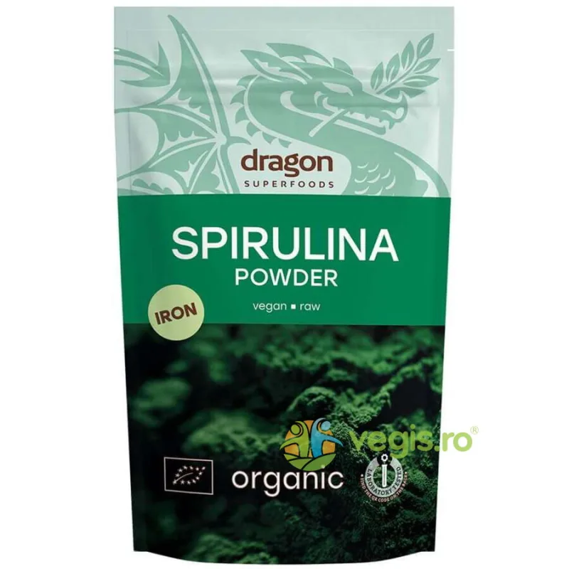 Pulbere de Spirulina Ecologica/Bio 200g Dragon Superfoods — preț și oferte