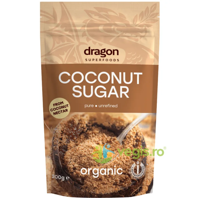 Zahar din Palmier de Cocos Ecologic/Bio 250g Dragon Superfoods — preț și oferte