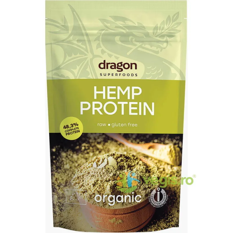 Pudra Proteica de Canepa Raw fara Gluten Ecologica/Bio 200g Dragon Superfoods — preț și oferte