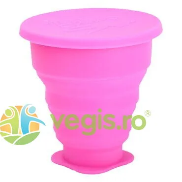 Pahar Pliabil pentru Igienizarea Cupei Menstruale Roz 225ml ME LUNA — preț și oferte