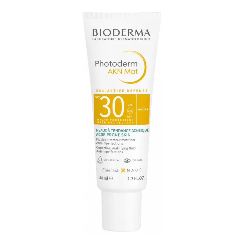 Fluid matifiant si corector Photoderm AKN Mat, SPF30, 40 ml, Bioderma — preț și oferte