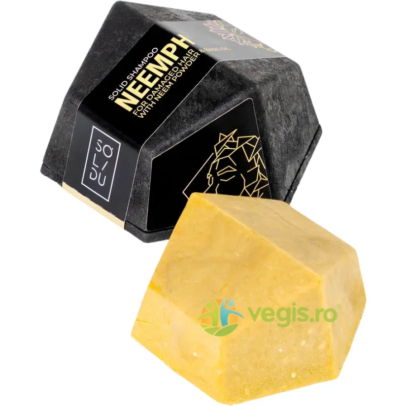 Sampon Solid pentru Par Deteriorat cu Pudra de Neem si Busuioc 65g SOLIDU — preț și oferte