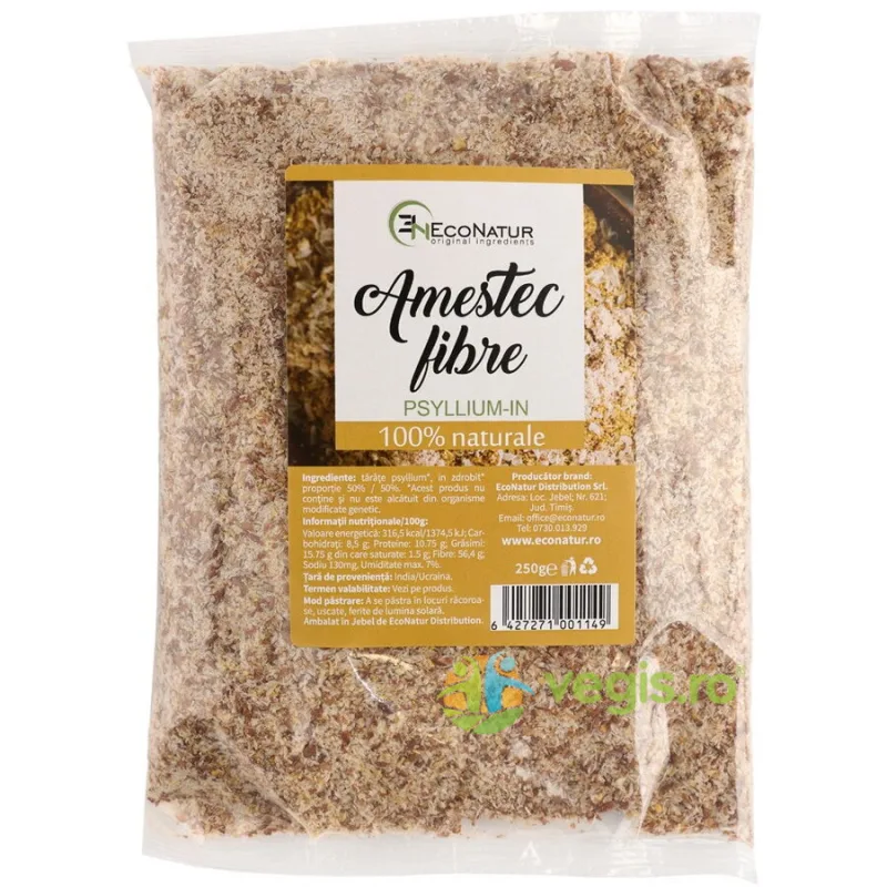 Amestec de Fibre (In zdrobit si Tarate Psyllium) 250g ECONATUR — preț și oferte