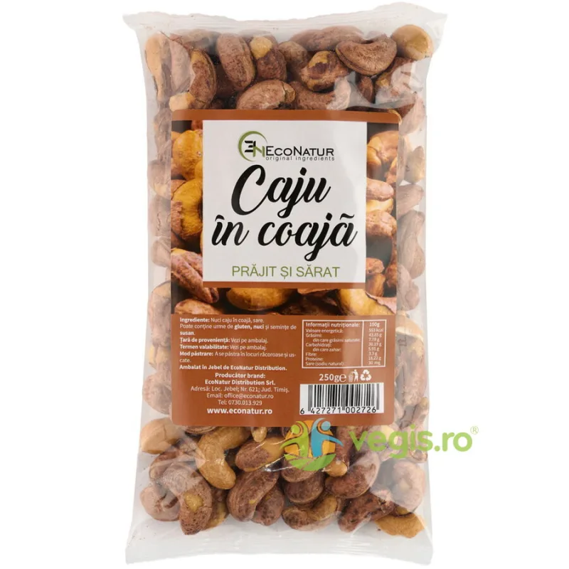 Caju in Coaja Prajit si Sarat 250g ECONATUR — preț și oferte