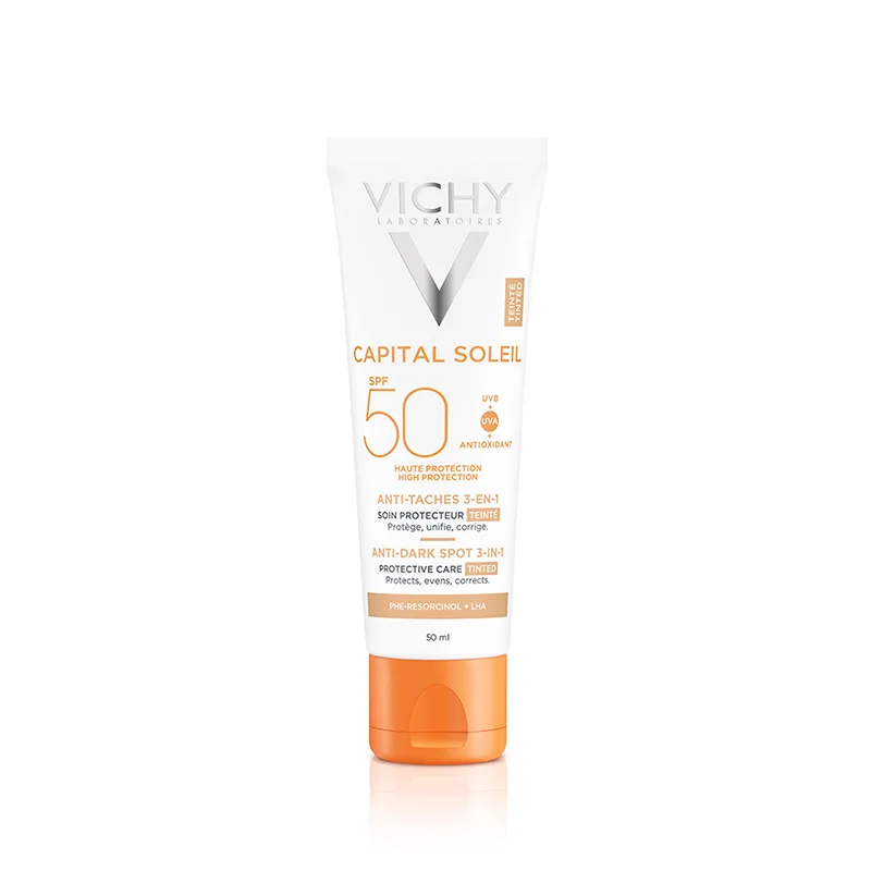 Crema colorata cu protectie solara pentru fata SPF50+ Capital Soleil, 50ml, Vichy — preț și oferte