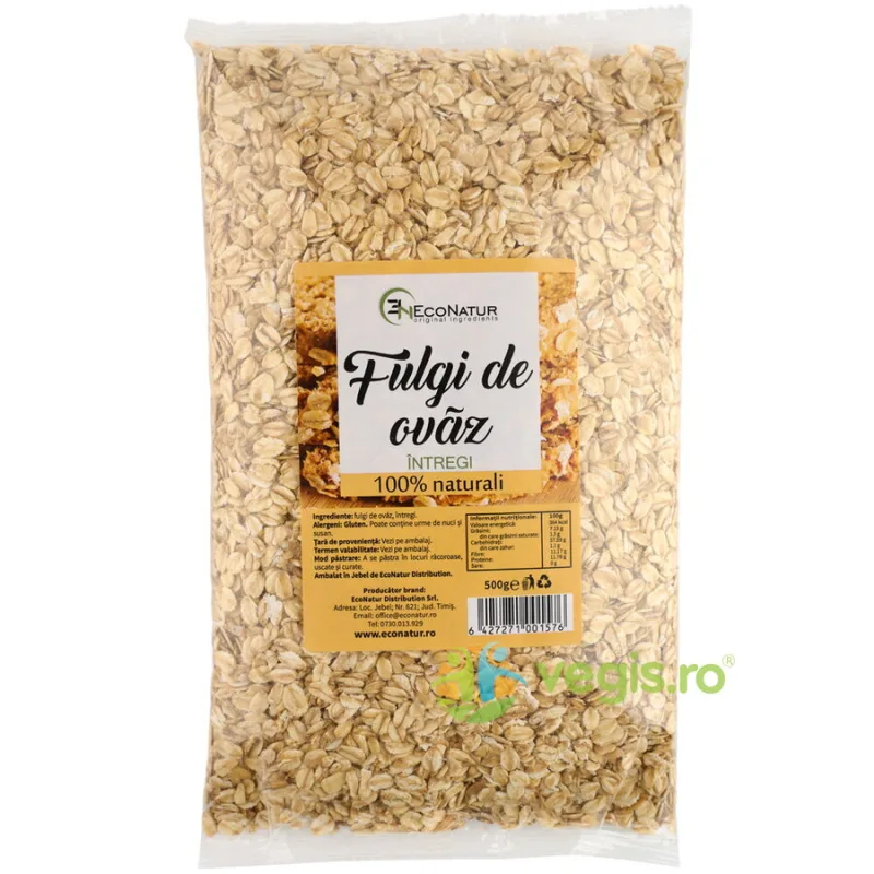 Fulgi de Ovaz Intregi 500g ECONATUR — preț și oferte
