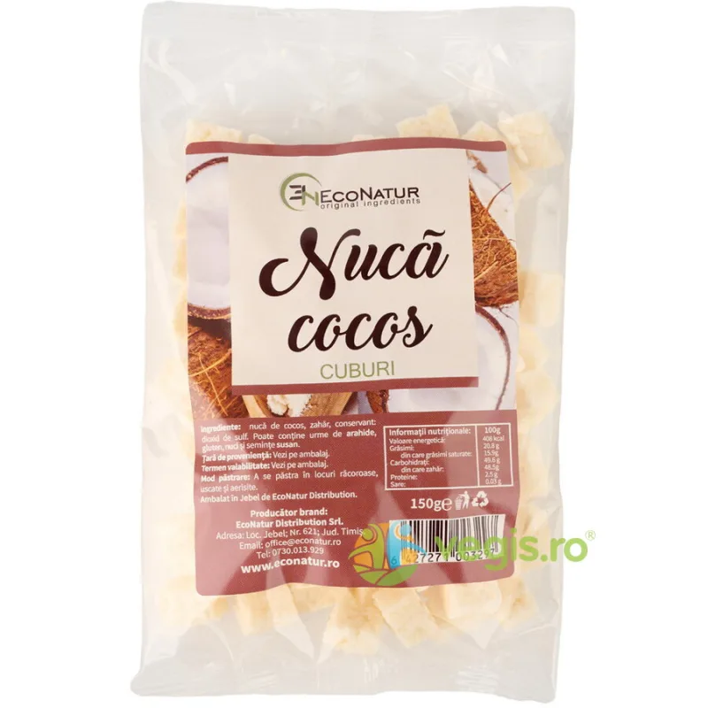 Cuburi de Nuca de Cocos 150g ECONATUR — preț și oferte