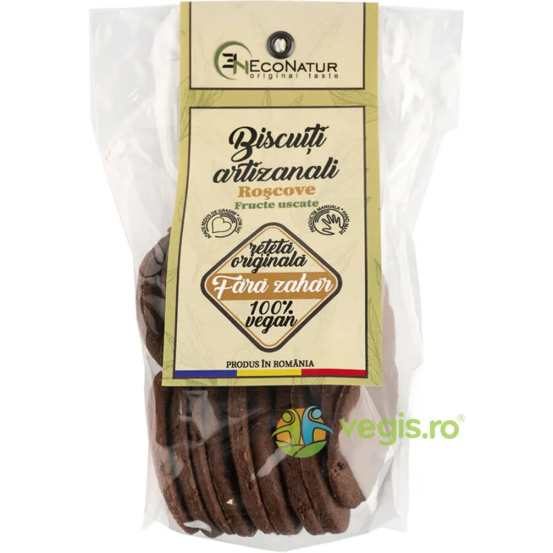 Biscuiti Artizanali cu Roscove si Fructe Uscate fara Zahar 150g ECONATUR — preț și oferte