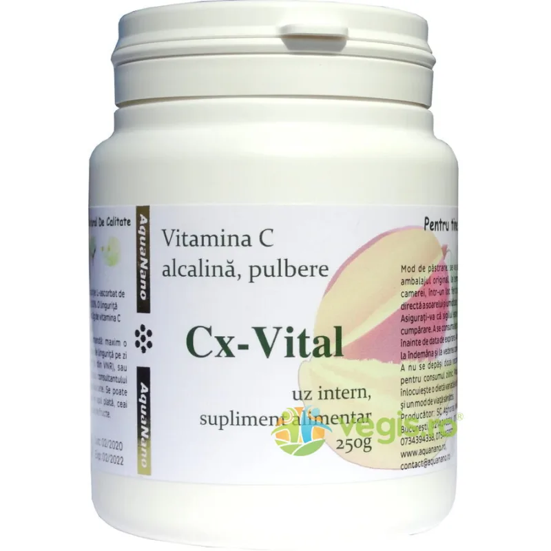 Vitamina C Alcalina Tamponata (Pulbere)  Cx-Vital 250g AGHORAS — preț și oferte