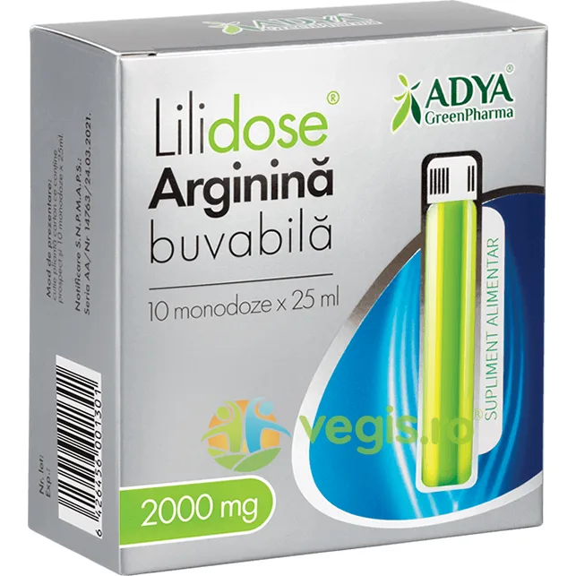 Lilidose Arginina Buvabila 2000mg 25ml*10mdz Adya GreenPharma — preț și oferte