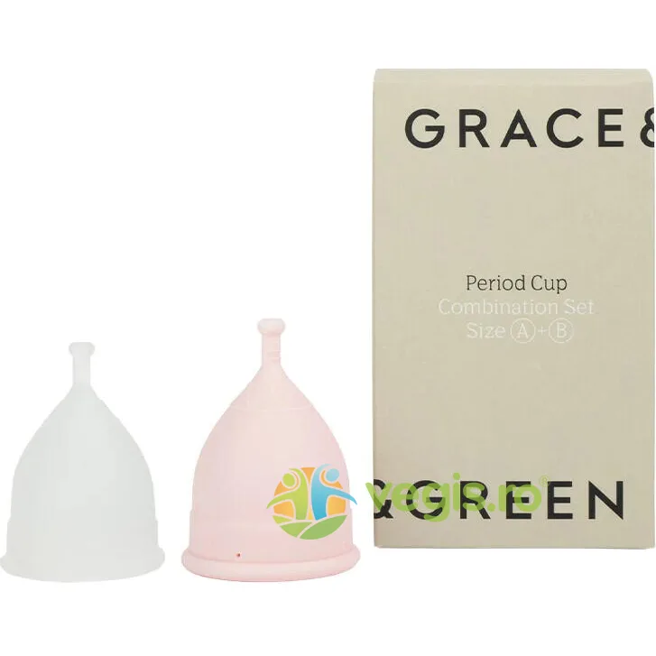 Set Cupa Menstruala Marime A + Cupa Menstruala Marime B Grace and Green — preț și oferte