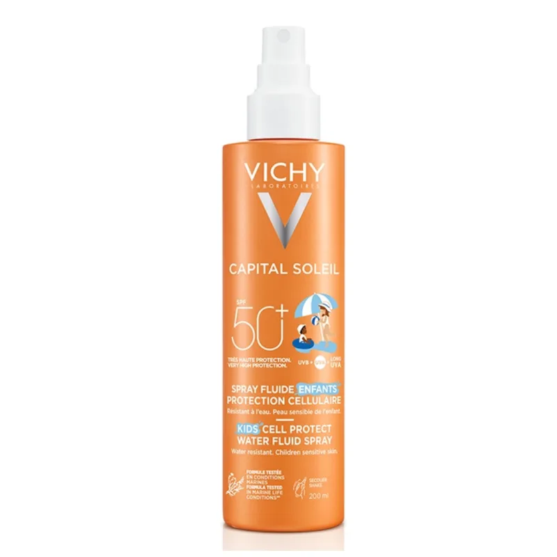 Spray protector SPF 50+ Kids Cell Protect Capital Soleil, 200 ml, Vichy — preț și oferte