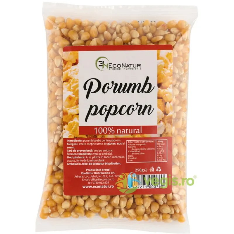 Porumb pentru Popcorn 250g ECONATUR — preț și oferte