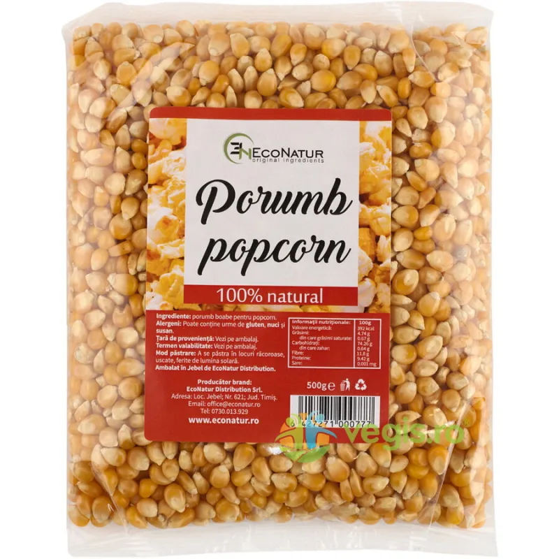 Porumb pentru Popcorn 500g ECONATUR — preț și oferte