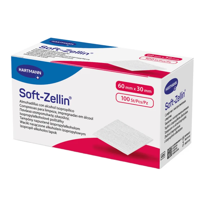 Tampoane impregnate cu alcool Soft-Zellin 60mm*30mm, 100 bucati, Hartamnn HARTMANN — preț și oferte