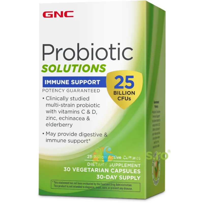 Probiotic Solutions Immune Support - 25 Miliarde UFC Culturi Vii pentru Imunitate 30cps GNC — preț și oferte