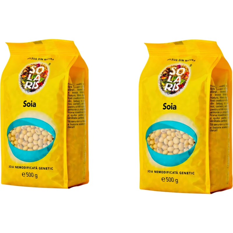Pachet Soia Boabe Nemodificata Genetic 500g + 500g SOLARIS — preț și oferte