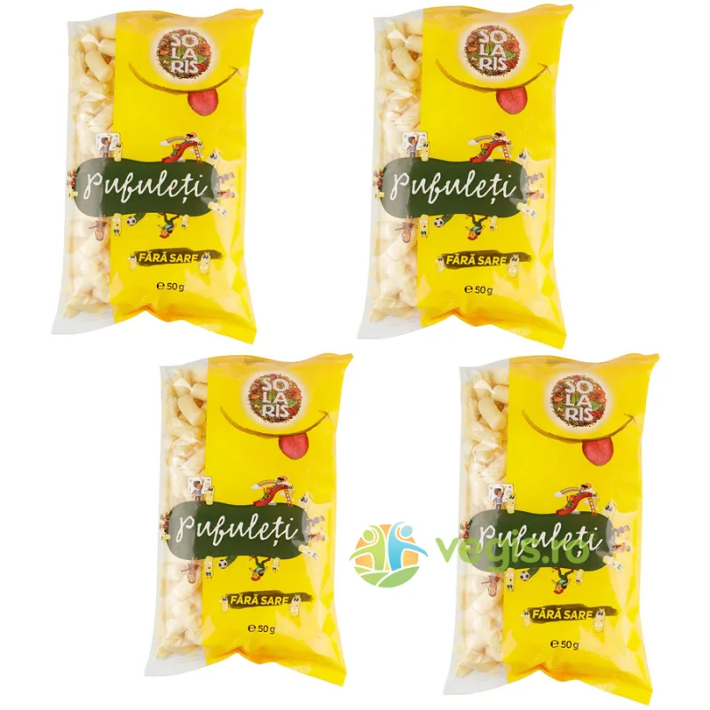 Pachet Pufuleti fara Sare: 4 x 50g SOLARIS — preț și oferte