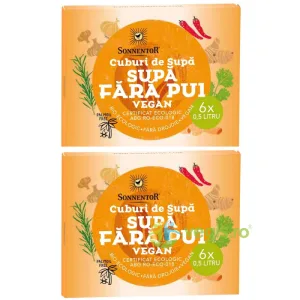 Pachet Cub de Supa fara Pui Vegan Ecologic/Bio 6 cuburi + 6 cuburi