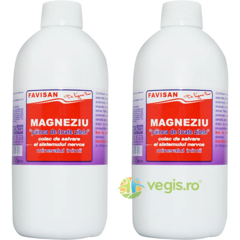 Pachet Magneziu Lichid 500ml + 500ml Favisan — preț și oferte