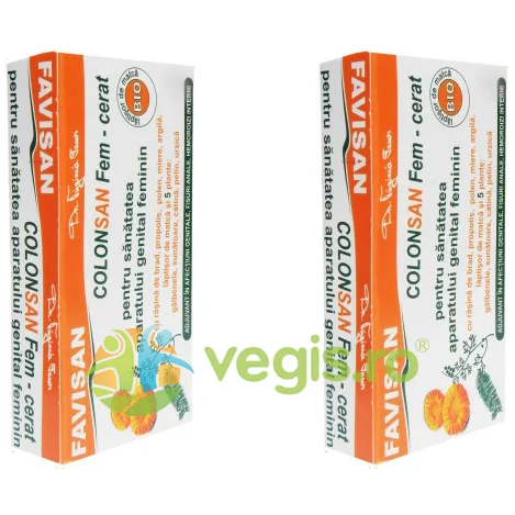 Pachet Colonsan Fem Cerat pentru Femei cu Laptisor de Matca Bio 19g +19g Favisan — preț și oferte