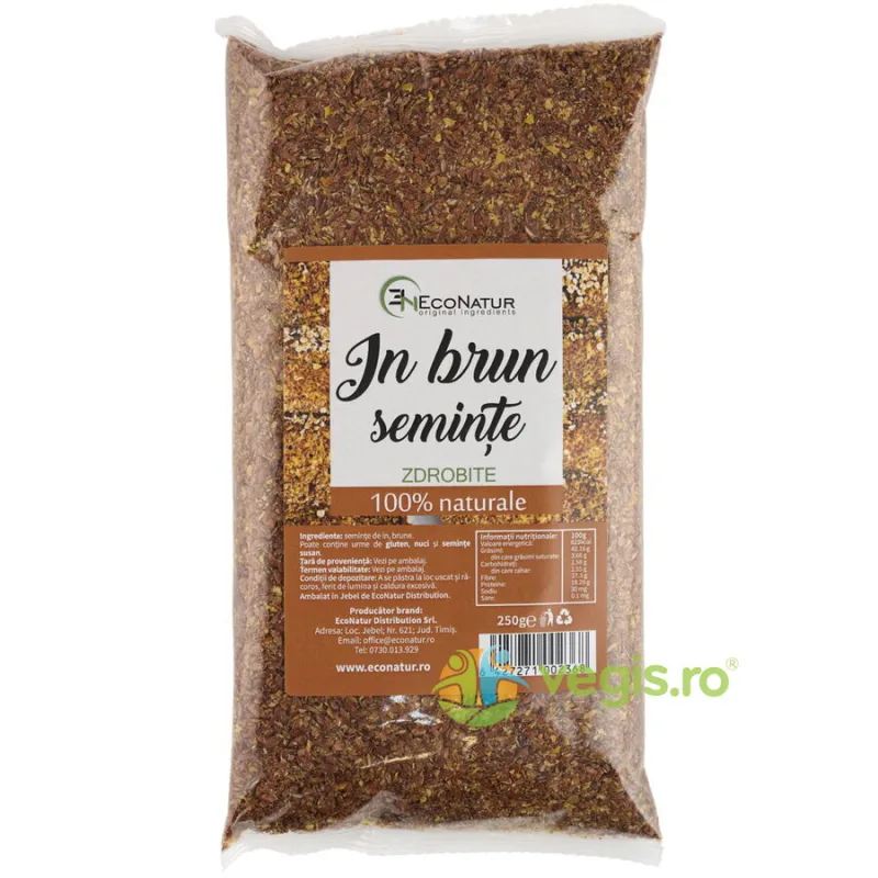 Seminte de In Brun Zdrobite 250g ECONATUR — preț și oferte