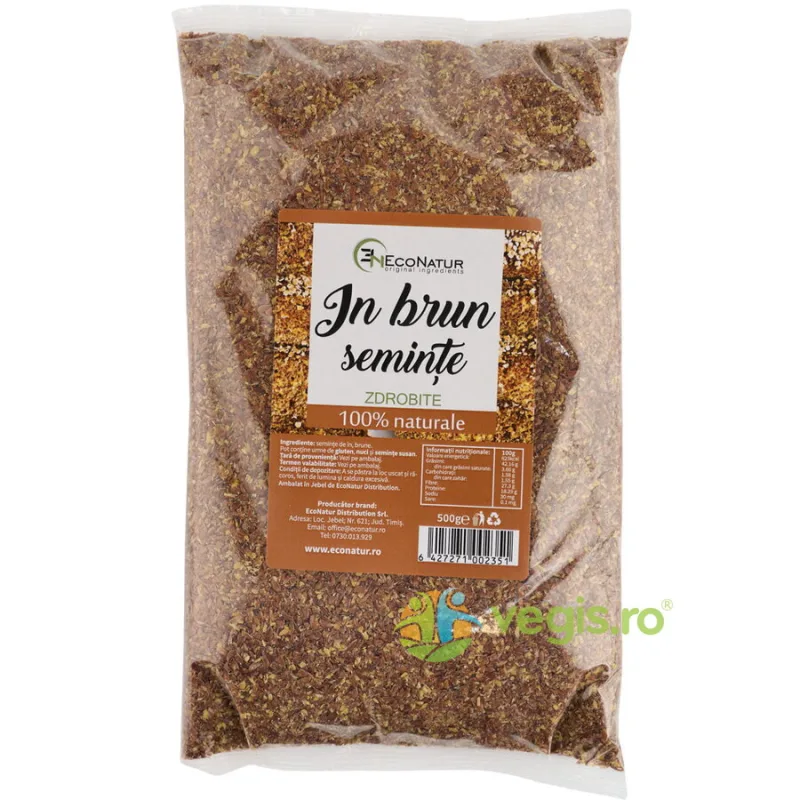 Seminte de In Brun Zdrobite 500g ECONATUR — preț și oferte