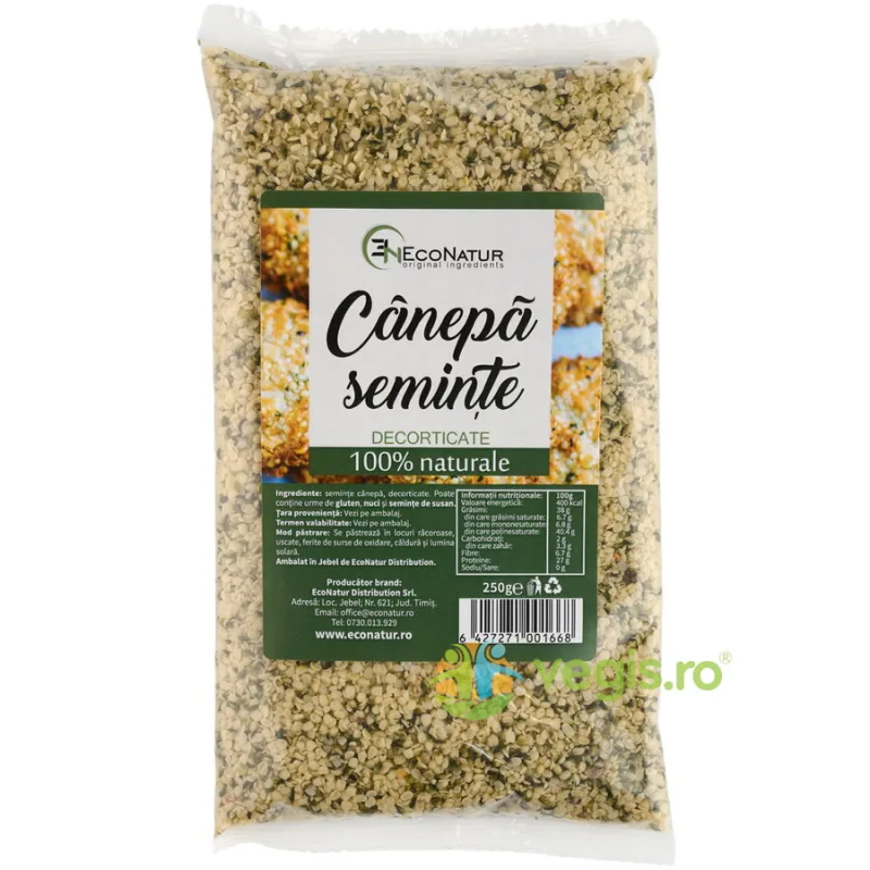 Seminte de Canepa Decorticate 250g ECONATUR — preț și oferte