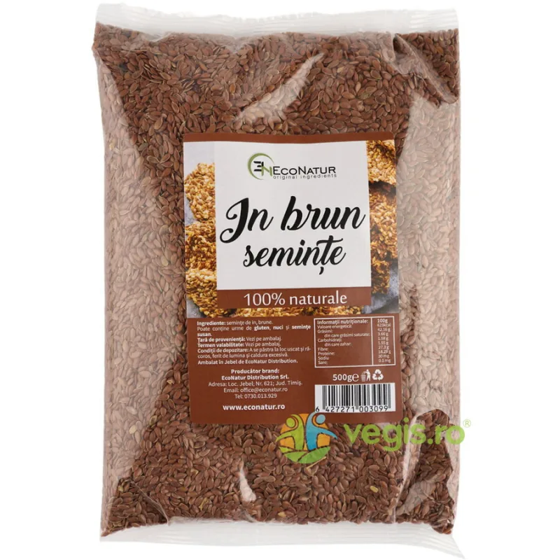 Seminte de In Brun 500g ECONATUR — preț și oferte