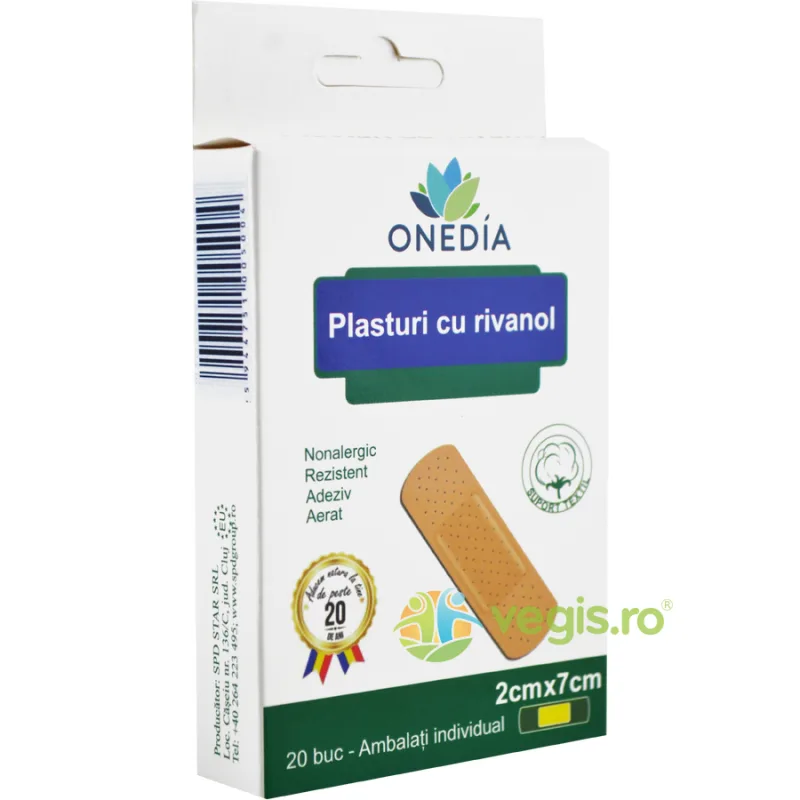 Plasture cu Rivanol One Care 2cm x 7cm 20buc Onedia — preț și oferte