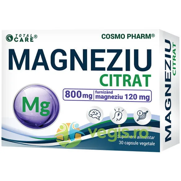 Magneziu Citrat 800mg 30cps vegetale COSMO PHARM — preț și oferte