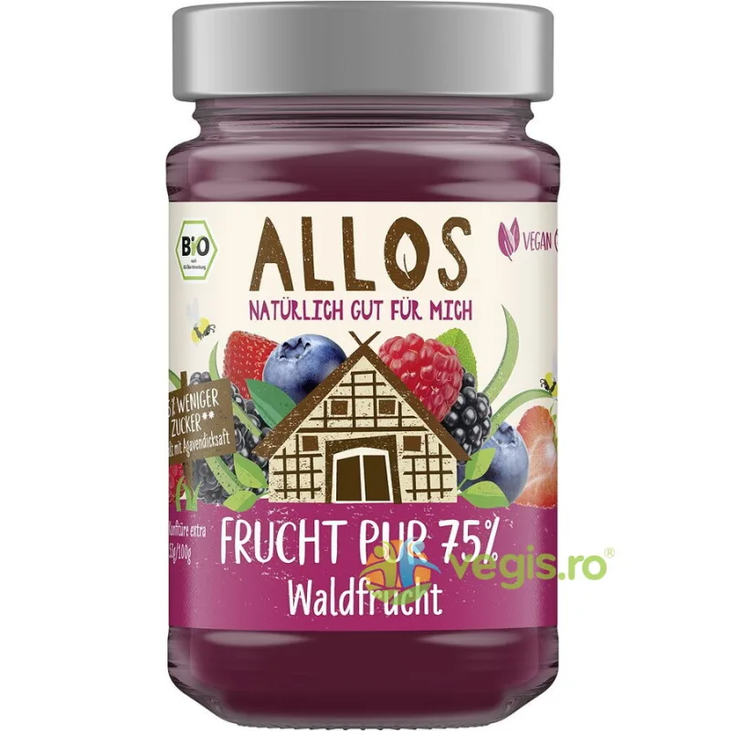 Dulceata de Fructe de Padure cu Sirop de Agave Ecologica/Bio 250g ALLOS — preț și oferte