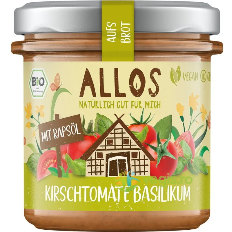 Crema Tartinabila cu Rosii Cherry si Busuioc fara Gluten Ecologica/Bio 140g — preț și oferte
