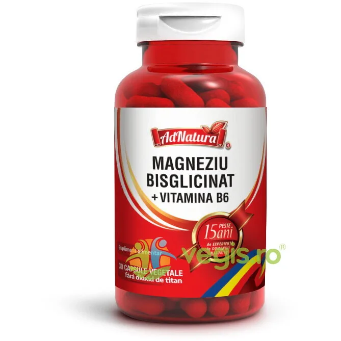 Magneziu Bisglicinat + B6 30cps ADNATURA — preț și oferte