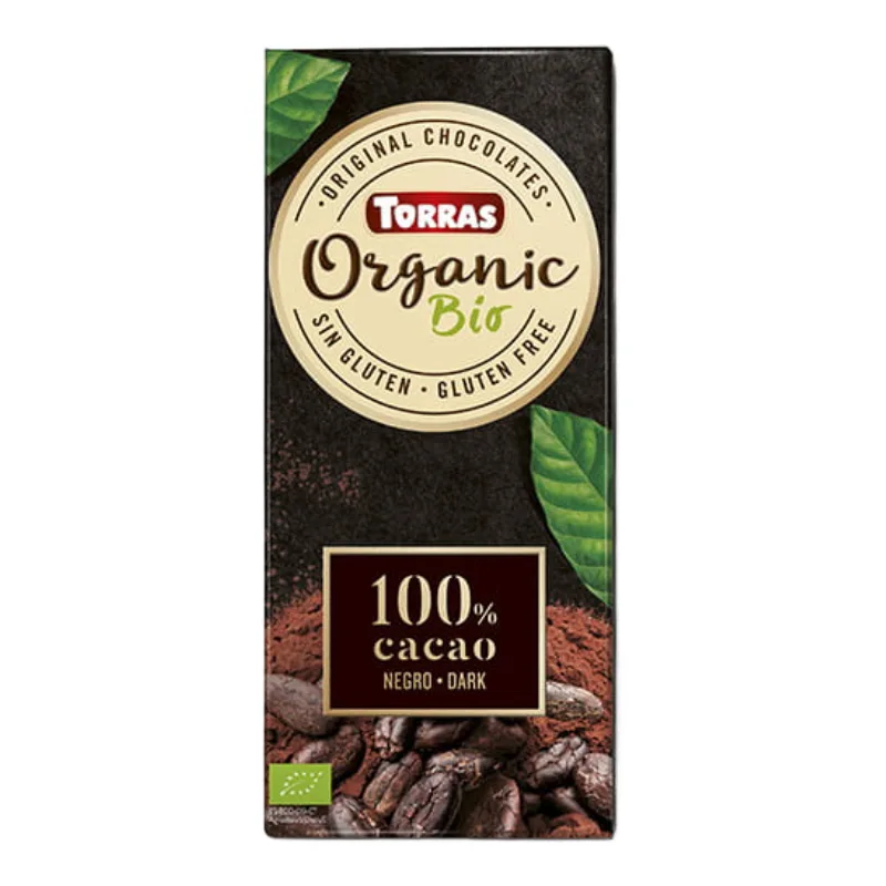 Ciocolata Organic Bio, neagra100% cacao , 100g, Torras — preț și oferte