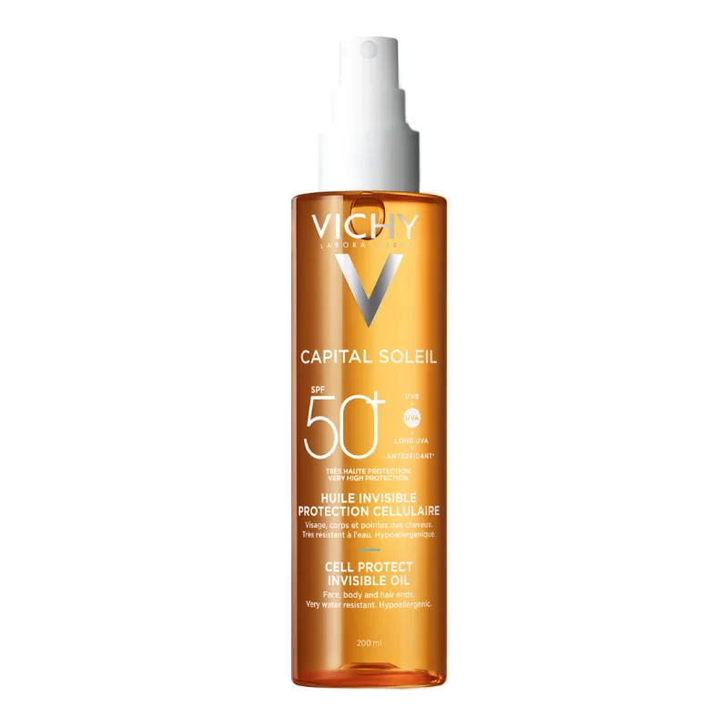 Ulei invizibil Capital Soleil Cell Protect, SPF50+, 200 ml, Vichy — preț și oferte