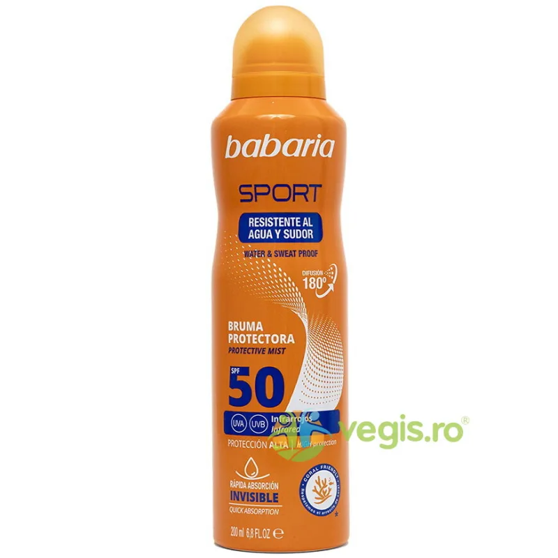 Spray Protectie Solara SPF50 pentru Fata si Corp Rezistent la Apa Sport 75ml BABARIA — preț și oferte
