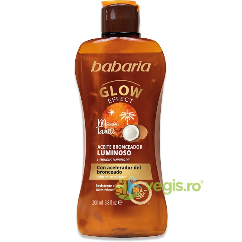 Ulei Tip Gel Accelerator pentru Bronzare cu Efect de Stralucire 200ml BABARIA — preț și oferte
