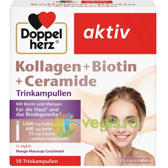 Kollagen + Biotin + Ceramide 10 monodoze DOPPELHERZ — preț și oferte